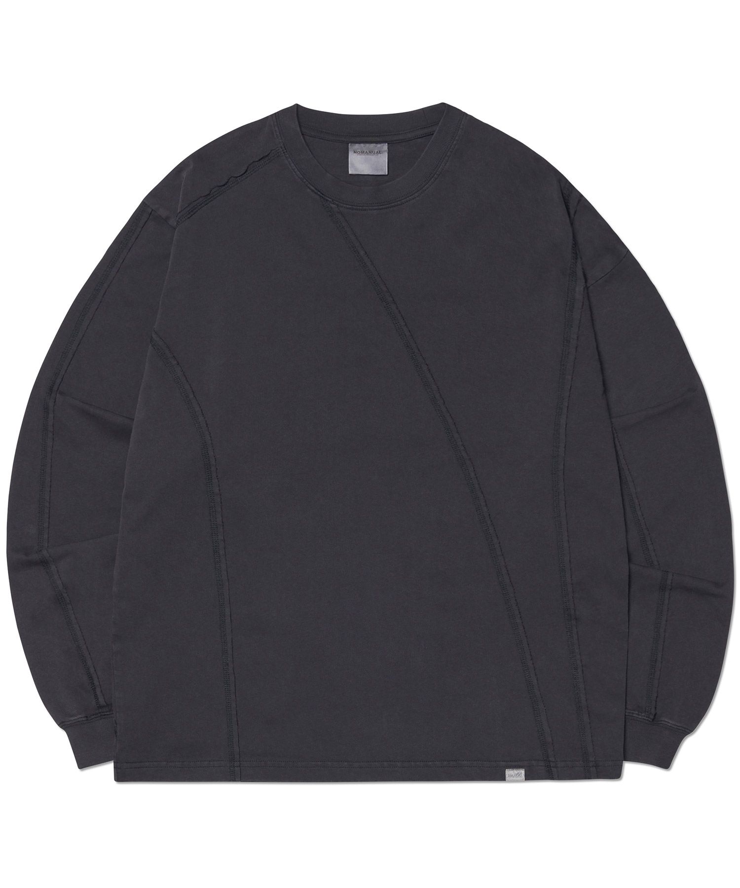 Tシャツ・カットソー NOMANUAL OVERDYED CUTTING LONG SLEEVE TEE 5FT997 MUSINSA | NOMANUAL OVERDYED CUTTING LONG SLEEVE TEE - WASHED