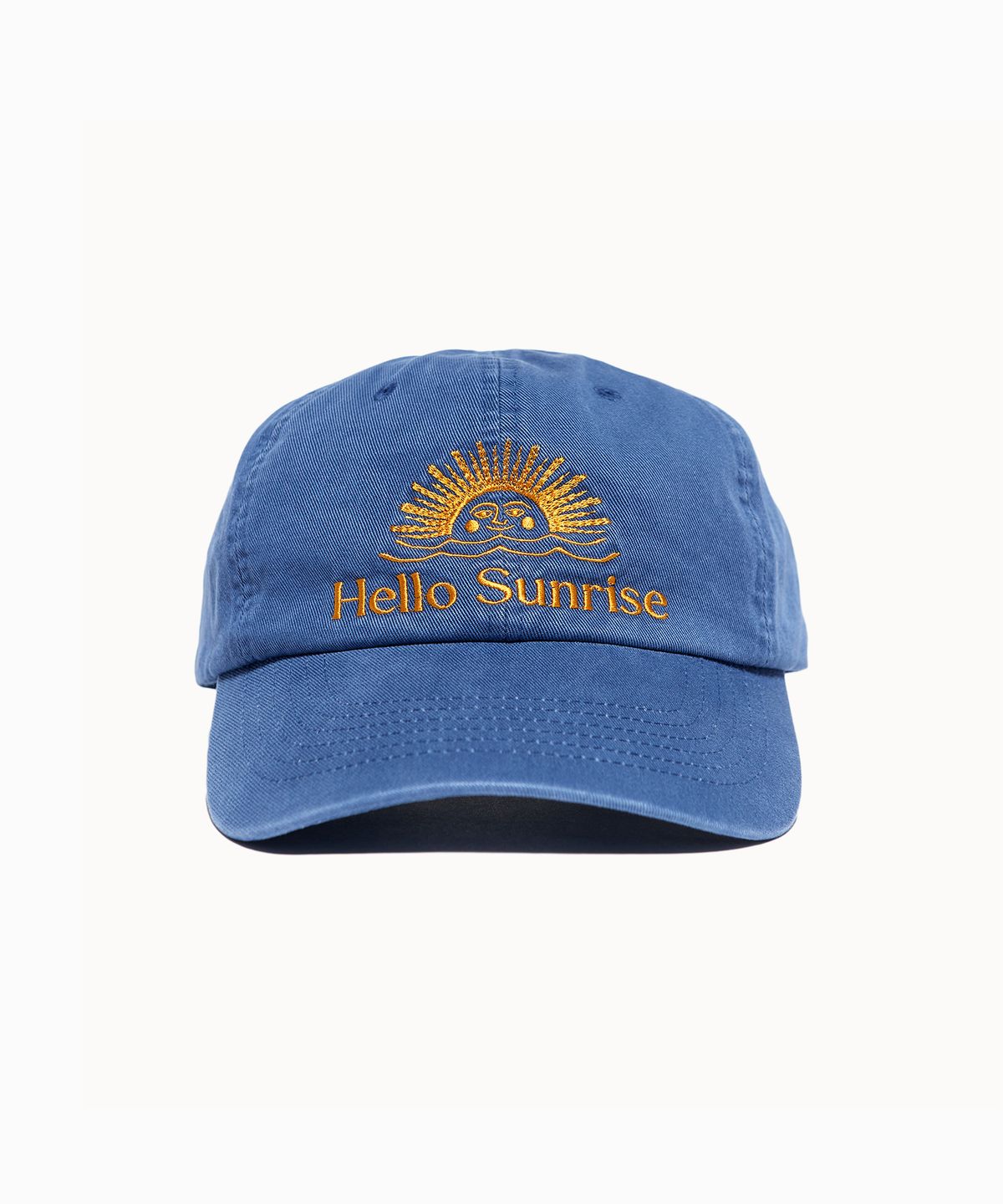 헬로 선라이즈(HELLO SUNRISE) Washed OG Logo Ball Cap_Ocean Blue