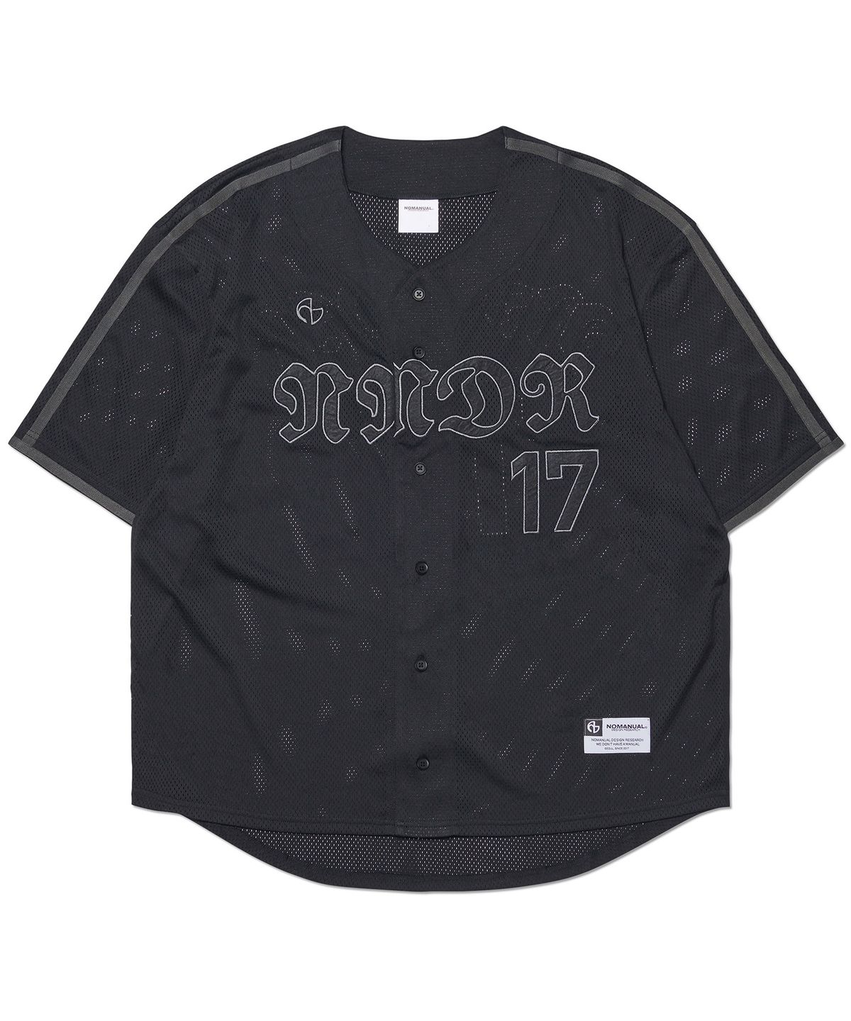 노매뉴얼(NOMANUAL) SMOKE BALL MESH JERSEY - BLACK