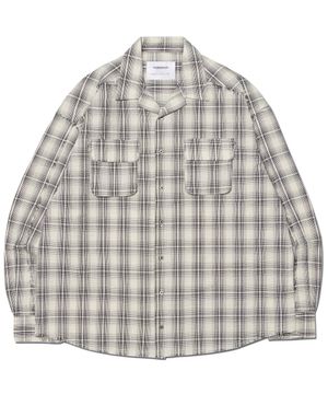 SEERSUCKER CHECK SHIRTS - IVORY