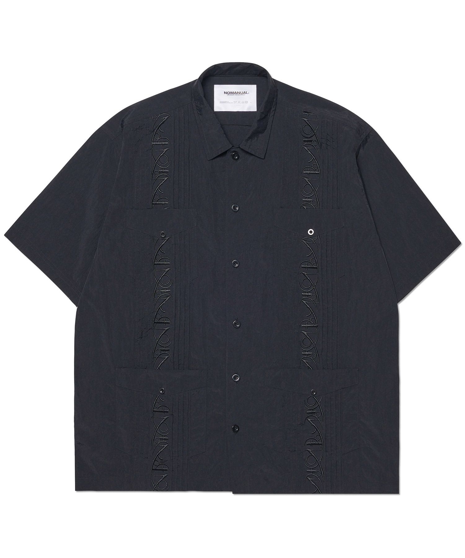 ★NOMANUAL★NM GUAYABERA HALF SLEEVE SHIRT NM GUAYABERA HALF SLEEVE SHIRT - KHAKI GRAY - nomanual | 60