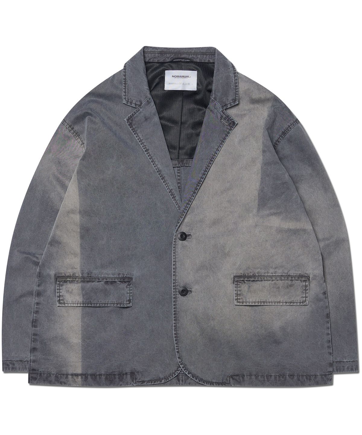 노매뉴얼(NOMANUAL) SUNFADED JACKET - WASHED BLACK