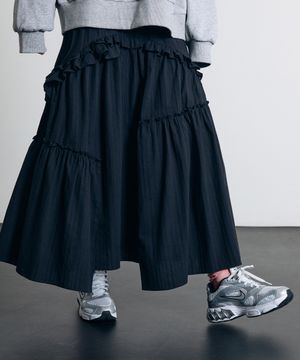 커팅 스커트_블랙