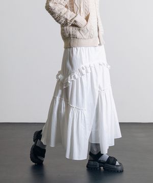 커팅 스커트_화이트