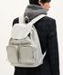 플랩 스트링 백팩 그레이