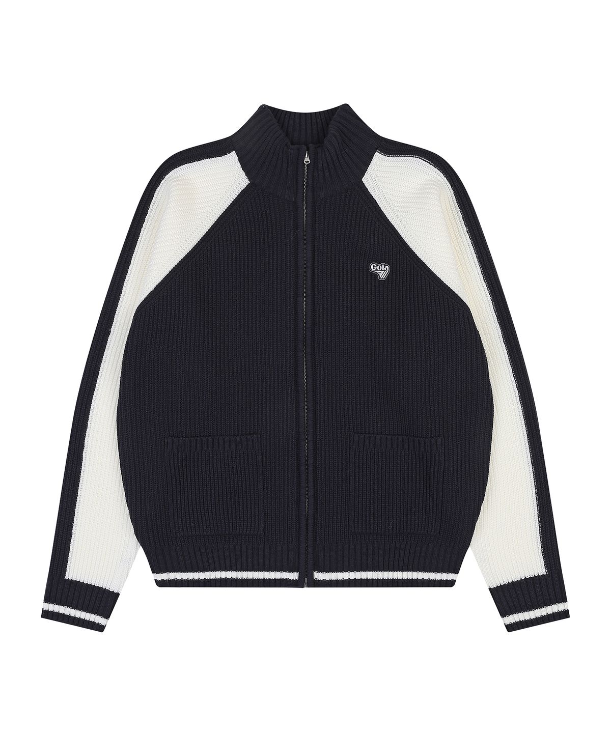골라(GOLA) UNION JACK KNIT ZIP-UP [NAVY]