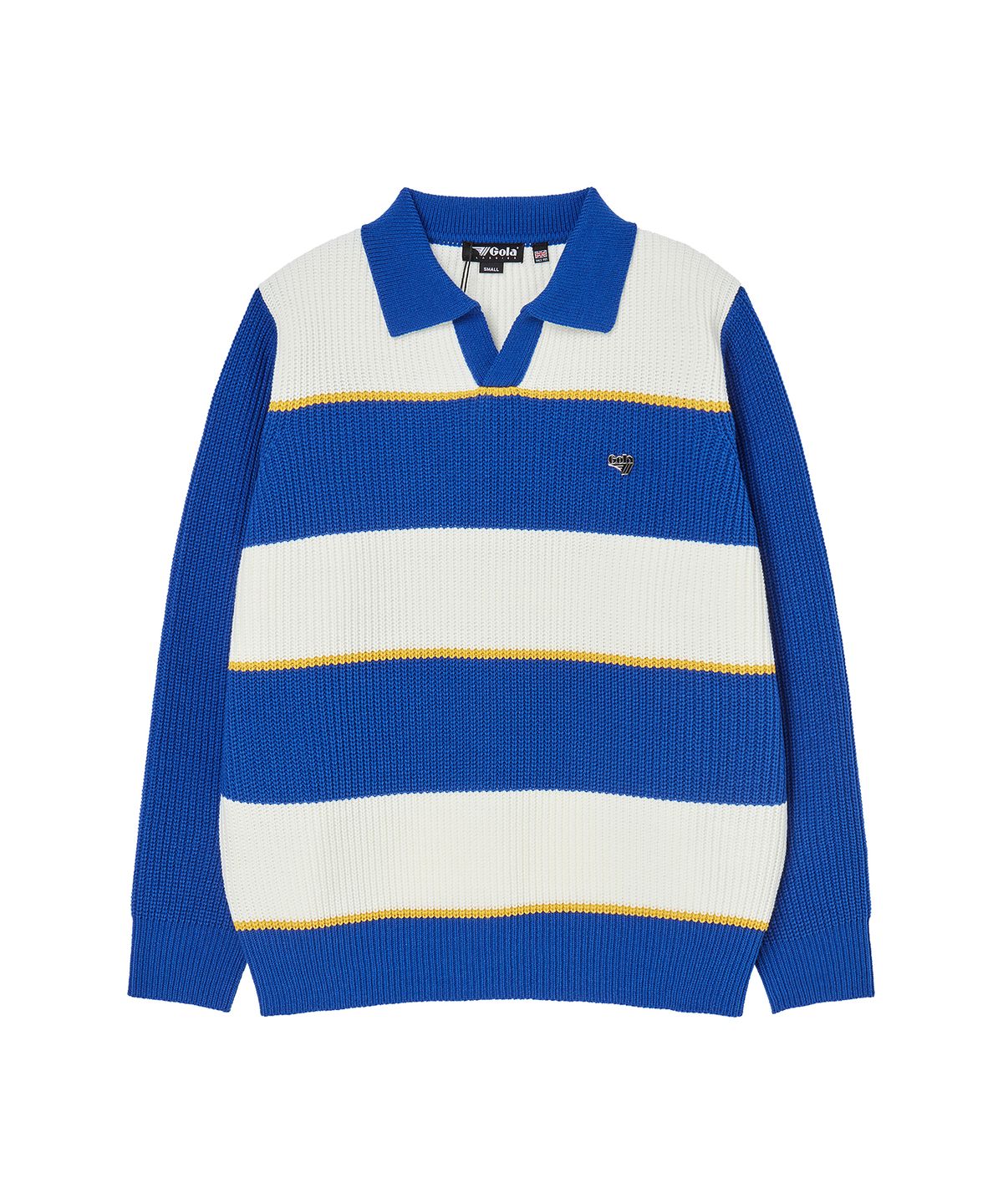 골라(GOLA) STRIPE COLLAR KNIT [BLUE]