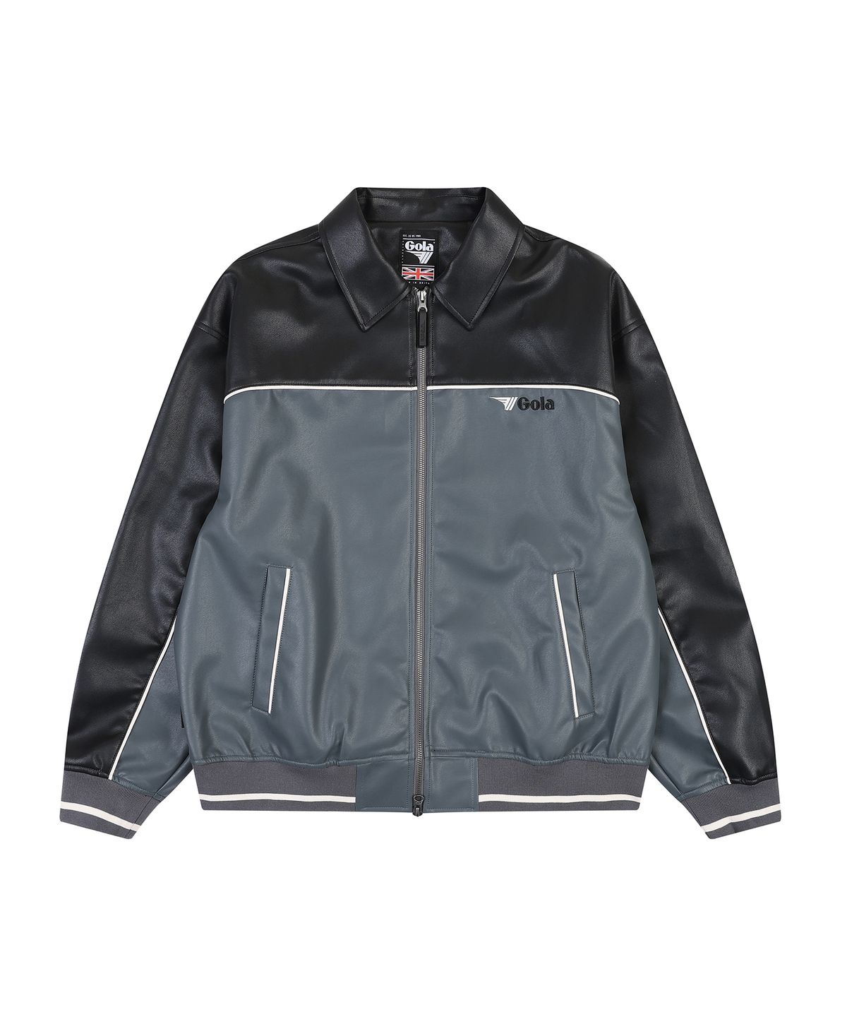 골라(GOLA) HERITAGE LEATHER JACKET [CHARCOAL]