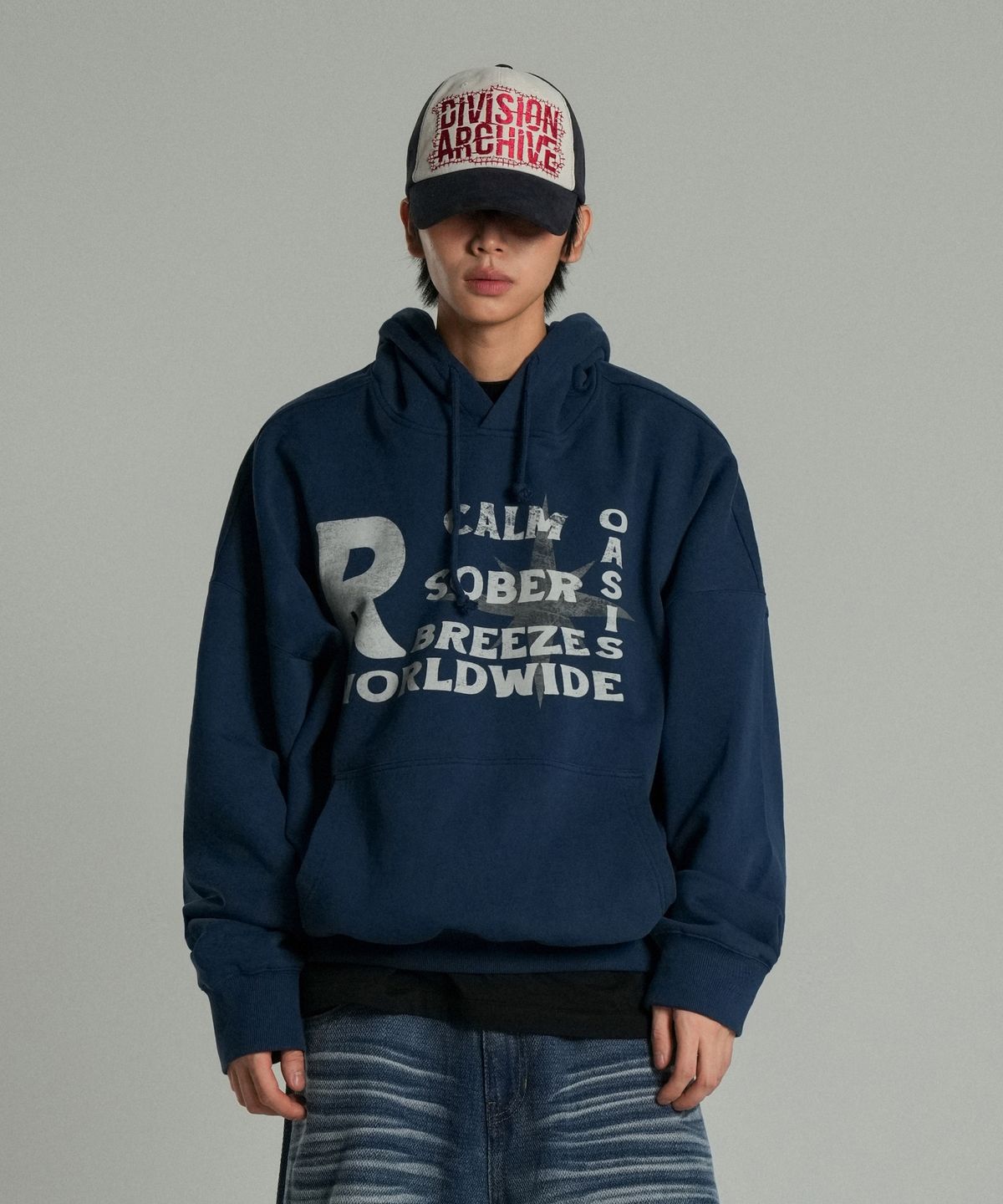 아이돈워너셀(IDWS) Refresh Point Hoodie Navy