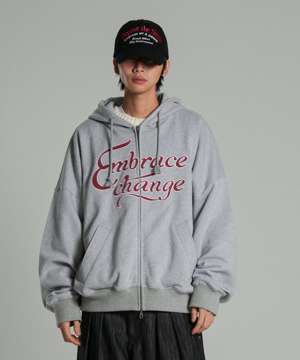 아이돈워너셀(IDWS) Embrace Hoodie Zip Up Gray