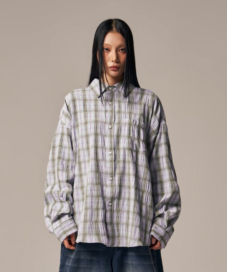 Terrace Check Shirt Lavender