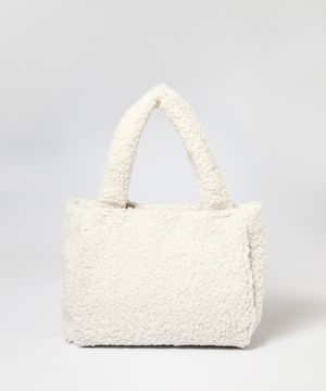 울 스퀘어 토트백 - 아이보리