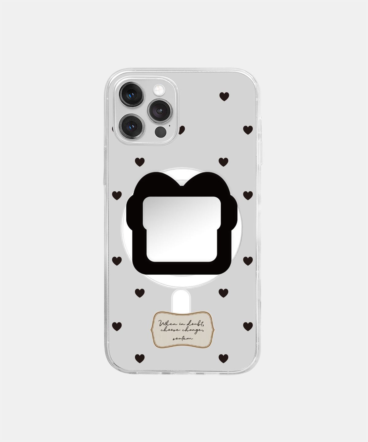 소유템(SOUTEM) [Magsafe] Vintage dot_Clear Phone Case Tok Set