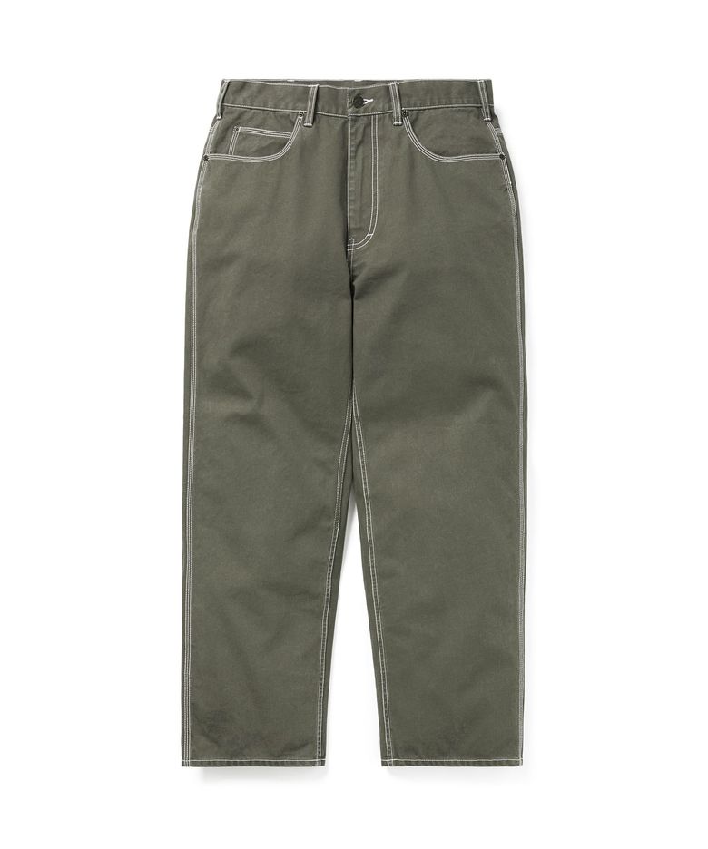 Contrast Stitch Pant Olive