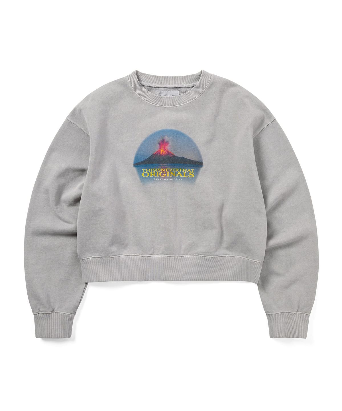 디스이즈네버댓(THISISNEVERTHAT) Volcano W Crewneck Grey