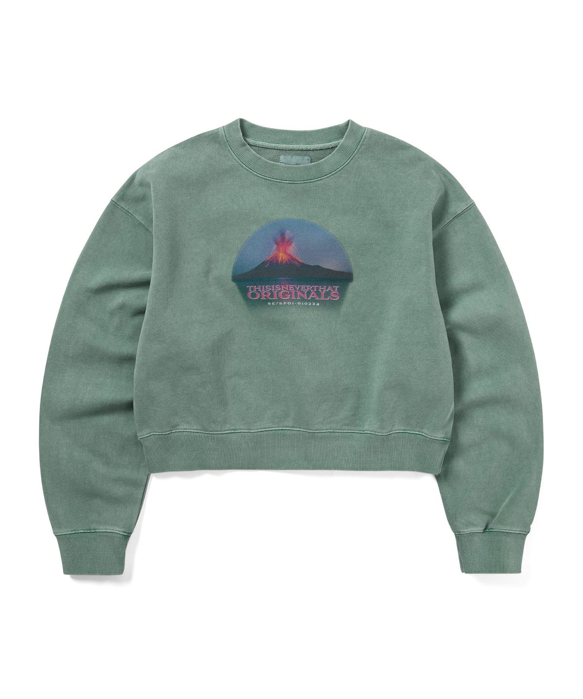 디스이즈네버댓(THISISNEVERTHAT) Volcano W Crewneck Emerald