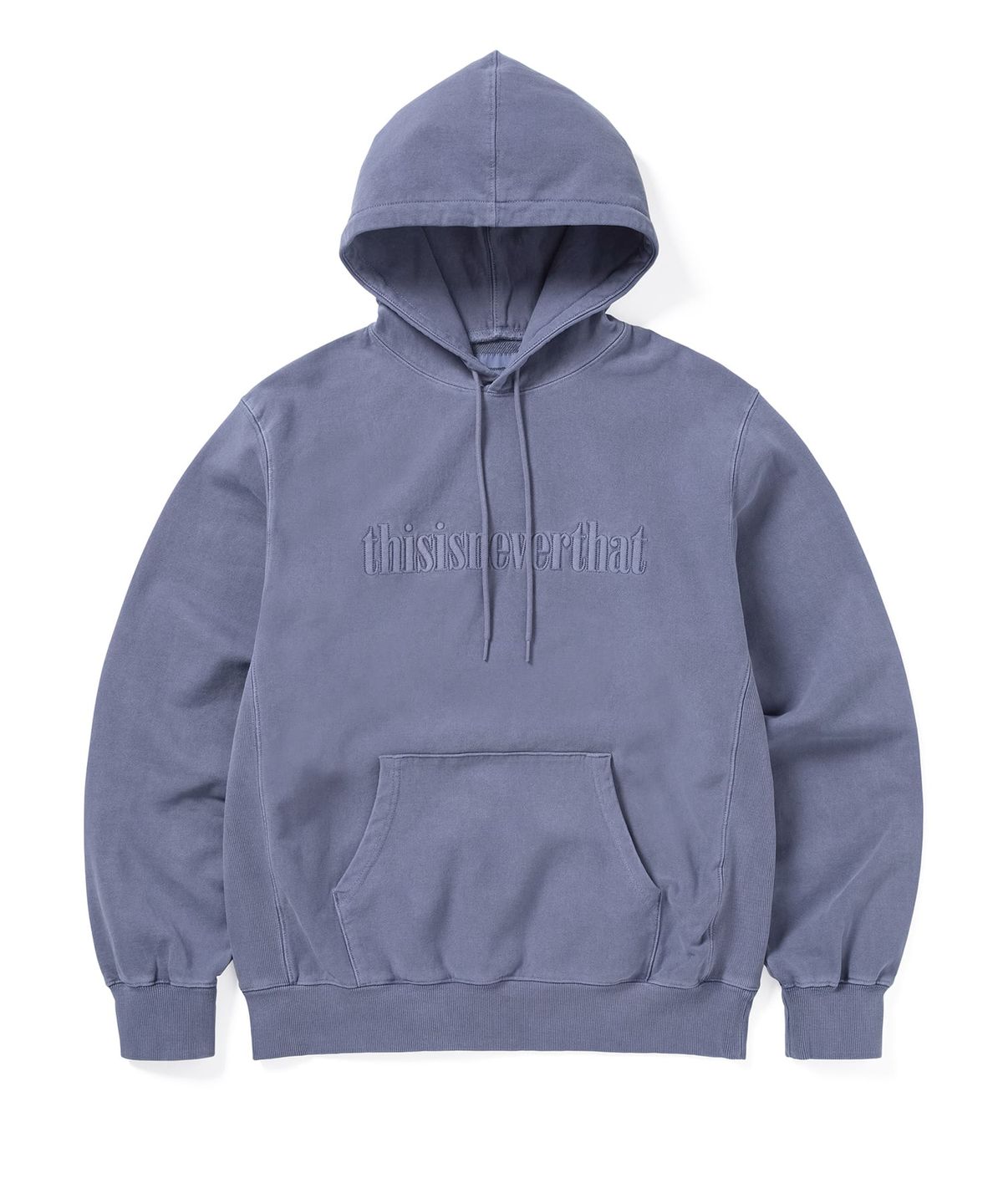 디스이즈네버댓(THISISNEVERTHAT) Overdyed Embroidery Hoodie Purple Grey