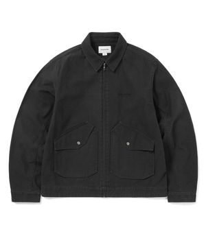 Washed Work Jacket Black
