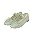 W BANDING RIBBON FLAT SHOES mint