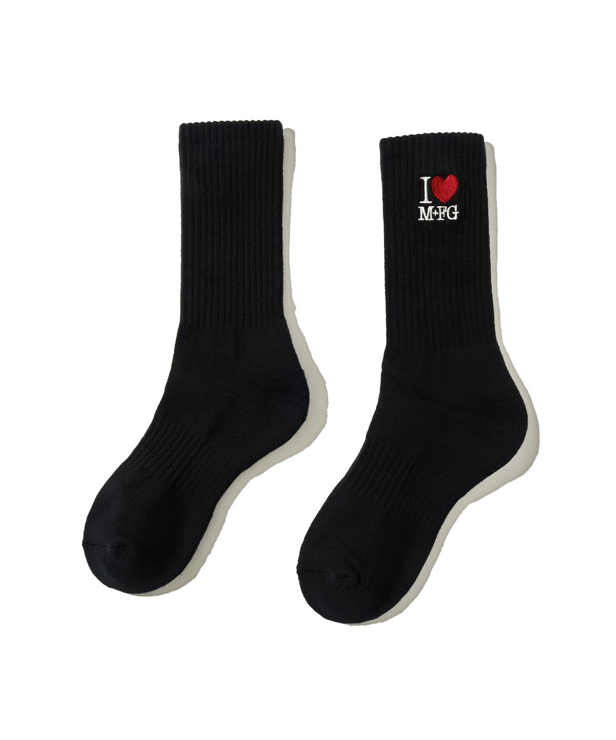 마리떼 프랑소와 저버(MARITHÉ + FRANҪOIS GIRBAUD) I LOVE MFG SOCKS black