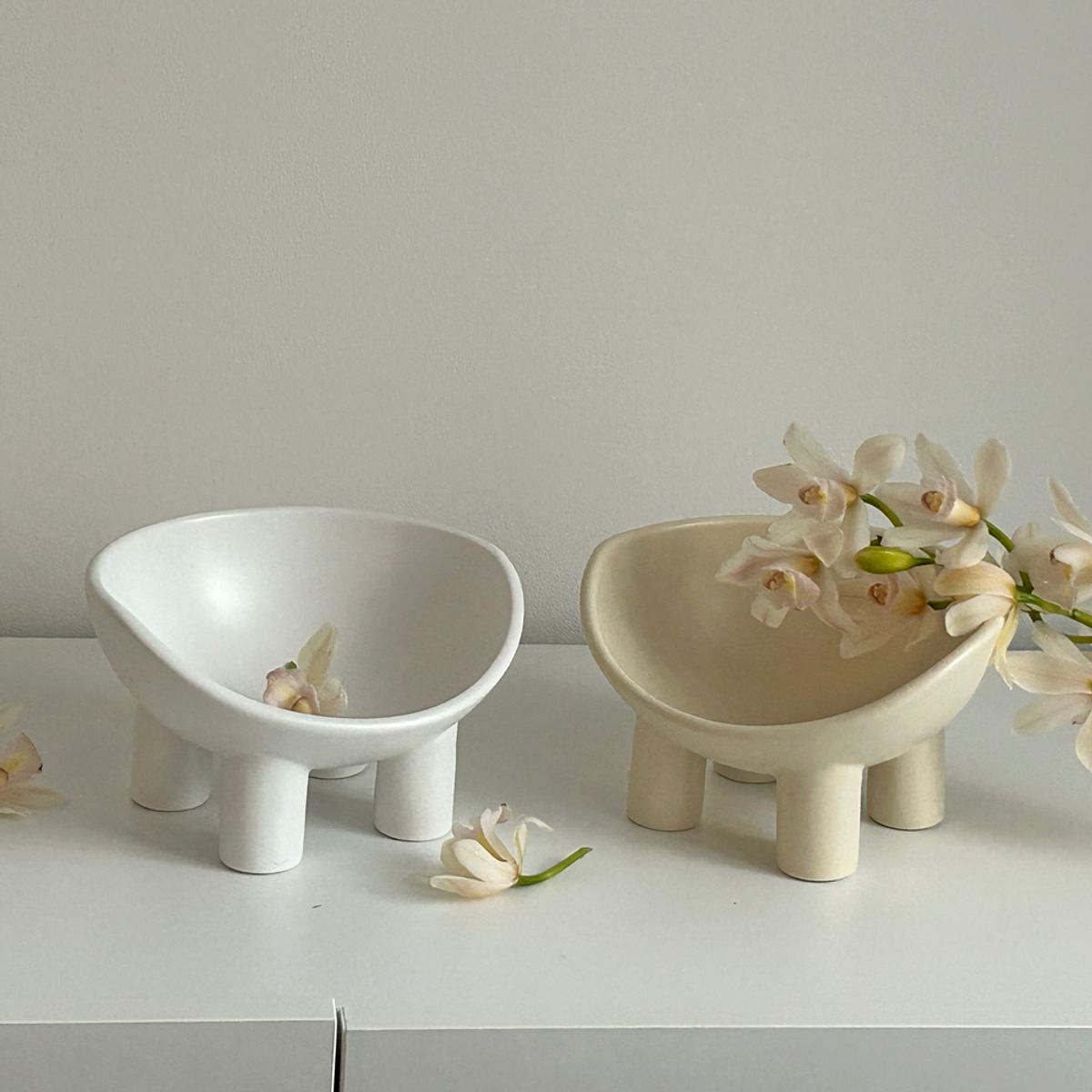 앨리건트 테이블(ELEGANT TABLE) 젠 하프문 무광 오브제 트레이 선물세트 2color