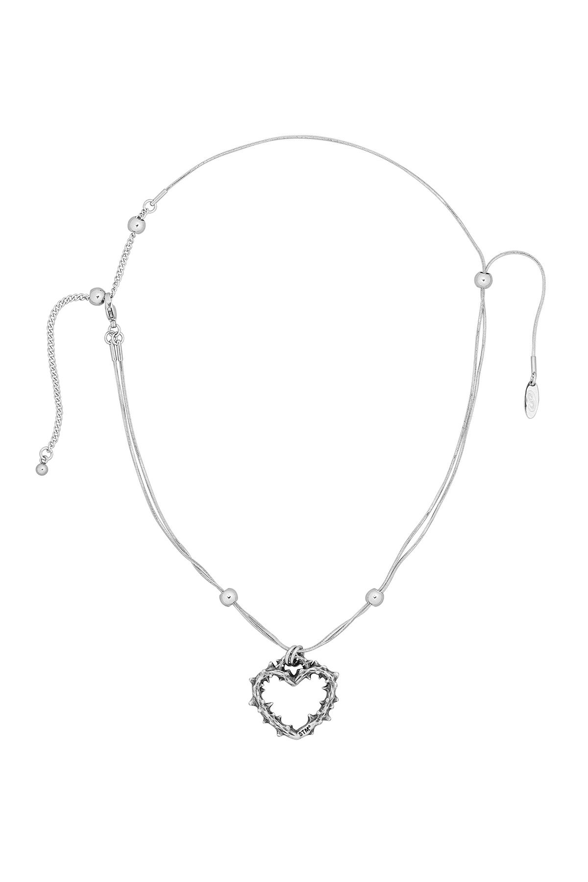 센티멍(SENTIMENTS) NO.610 [BURNISH] SPIKY HEART NECKLACE