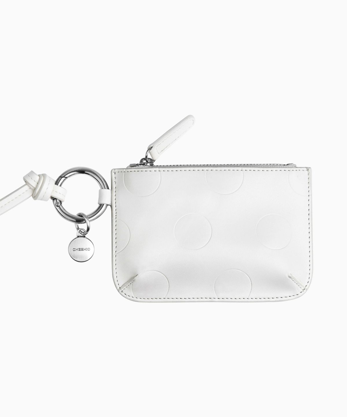 오헤시오(OHESHIO) DOT CROSS CARD WALLET, IVORY