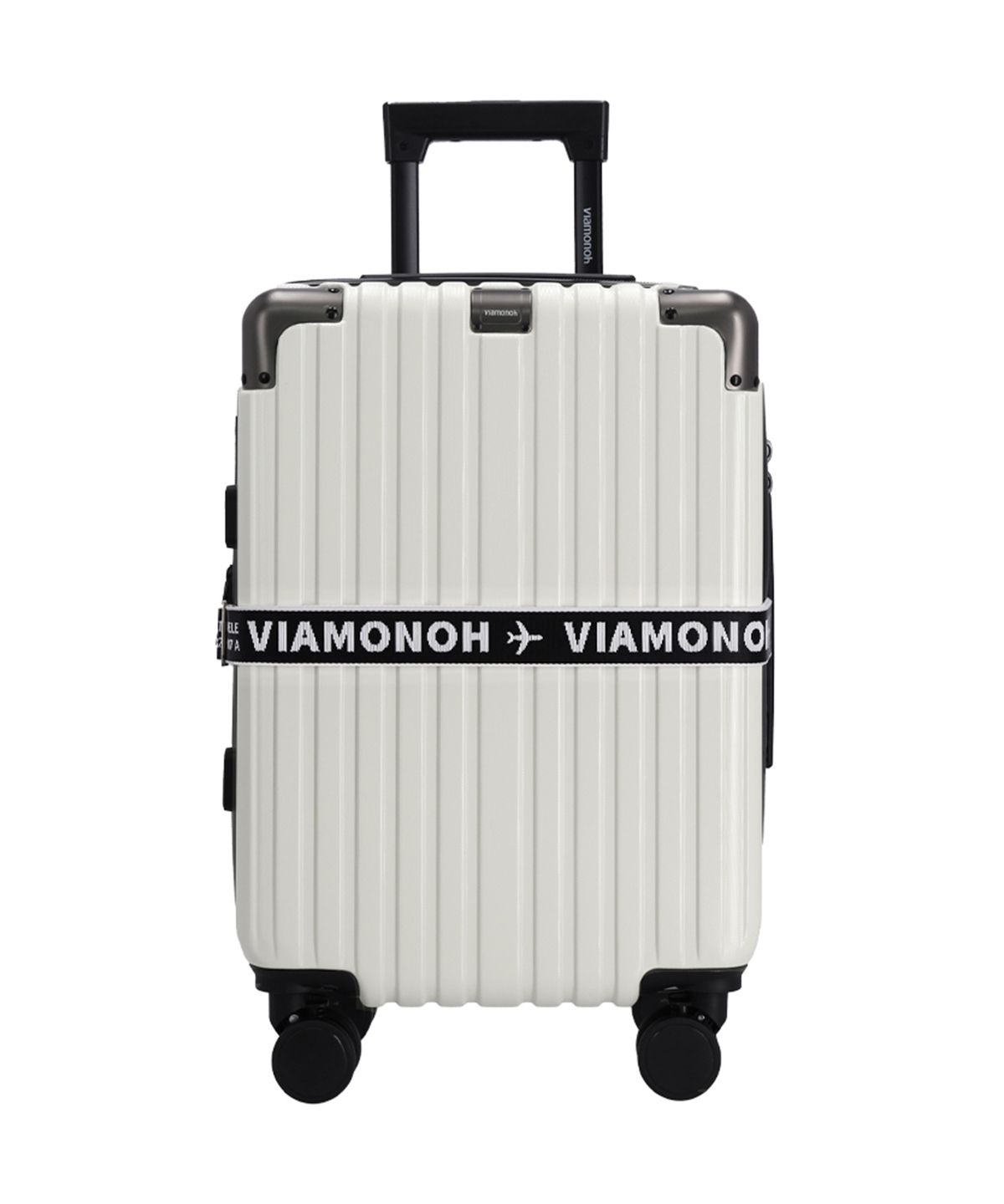 비아모노(VIAMONOH) 비토 20인치 기내용 캐리어_아이보리 (캐리어벨트+커버) 확장형/스토퍼형