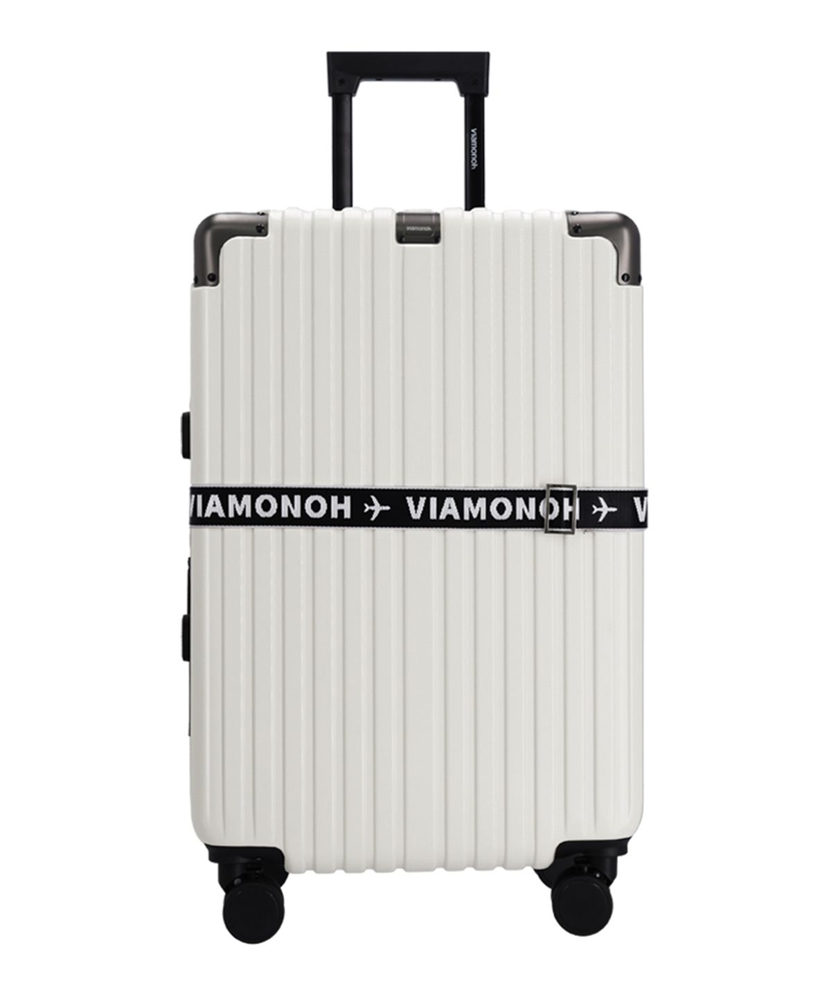비아모노(VIAMONOH) 비토 26인치 화물중형 캐리어_아이보리 (캐리어벨트+커버) 확장형/스토퍼형