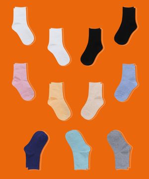 [5pack] 뉴라이트 컬러 골지 중목 양말