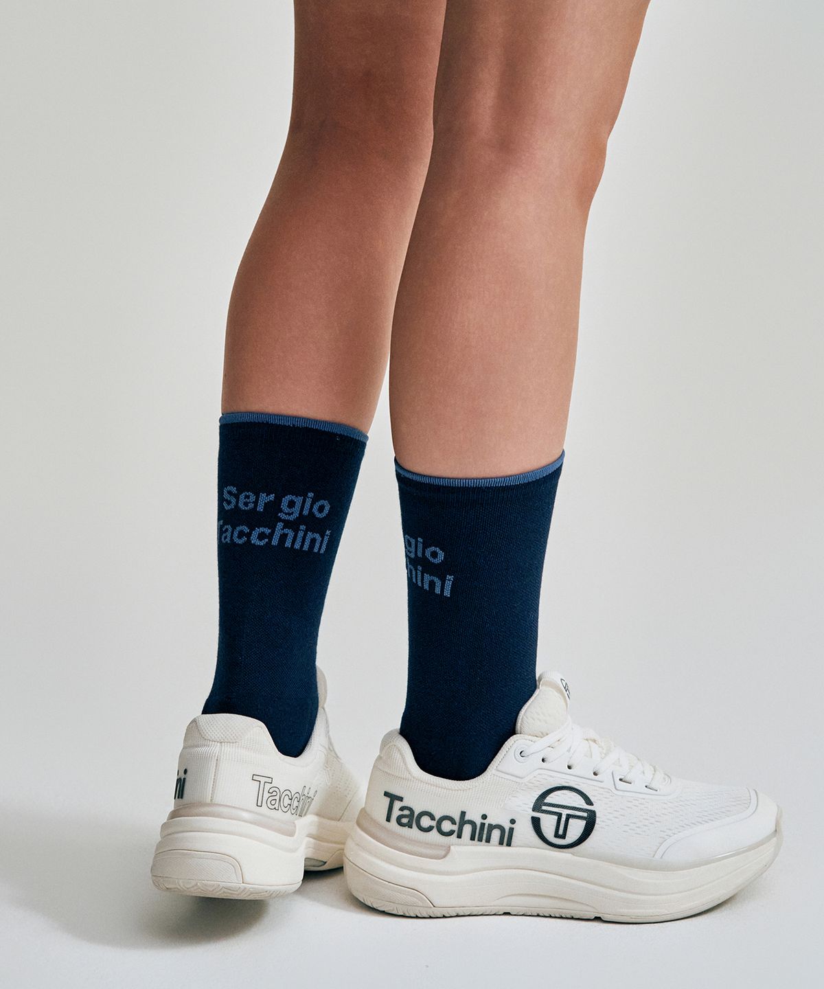 세르지오 타키니(SERGIO TACCHINI) U 백 레터링 하이 삭스 (Navy)