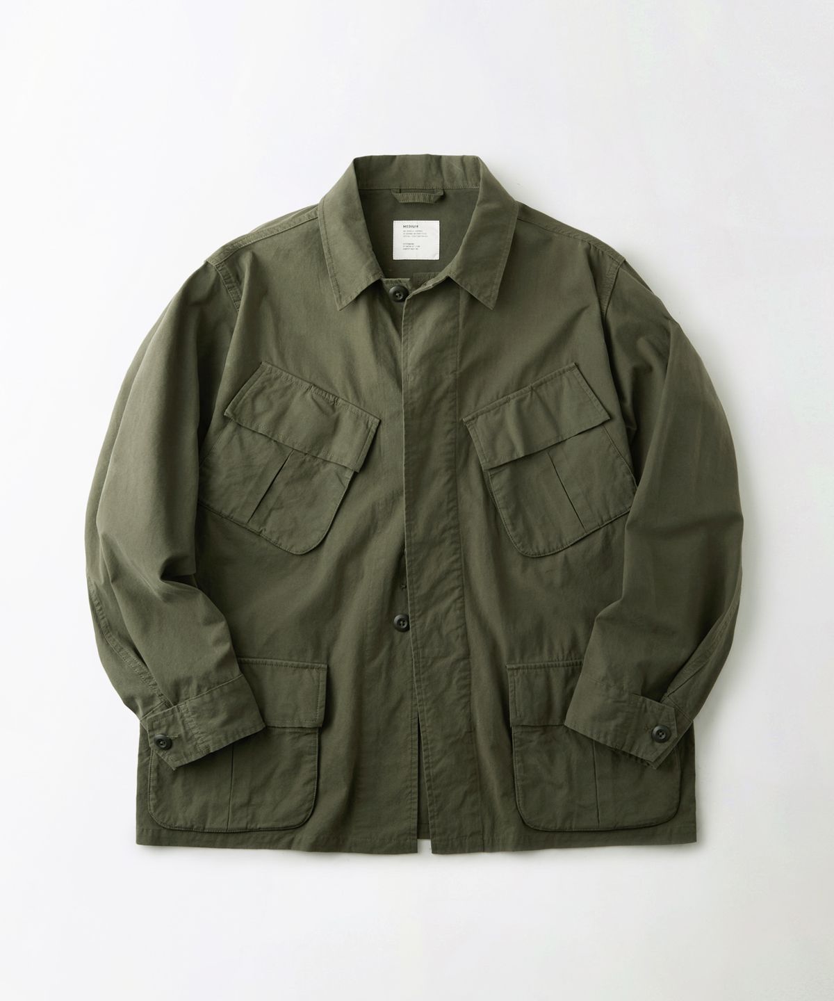 아웃스탠딩(OUTSTANDING) 2ND POPLIN JUNGLE FATIGUE JACKET_OLIVE