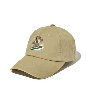 SURFING DOODLE BEAR CAP beige