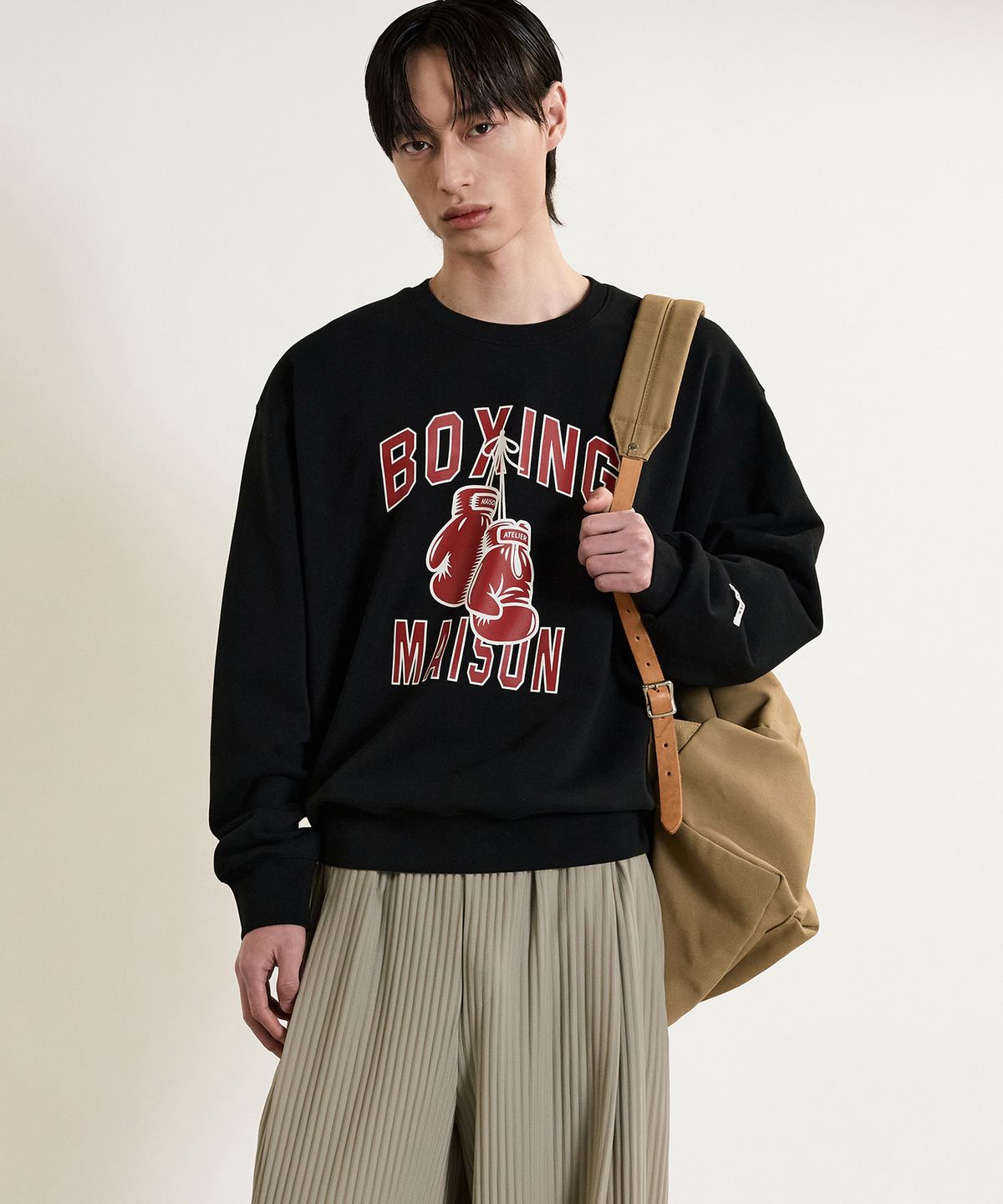 티엔지티(TNGT) Boxing Sweatshirt (Black) TNTS5E101BK