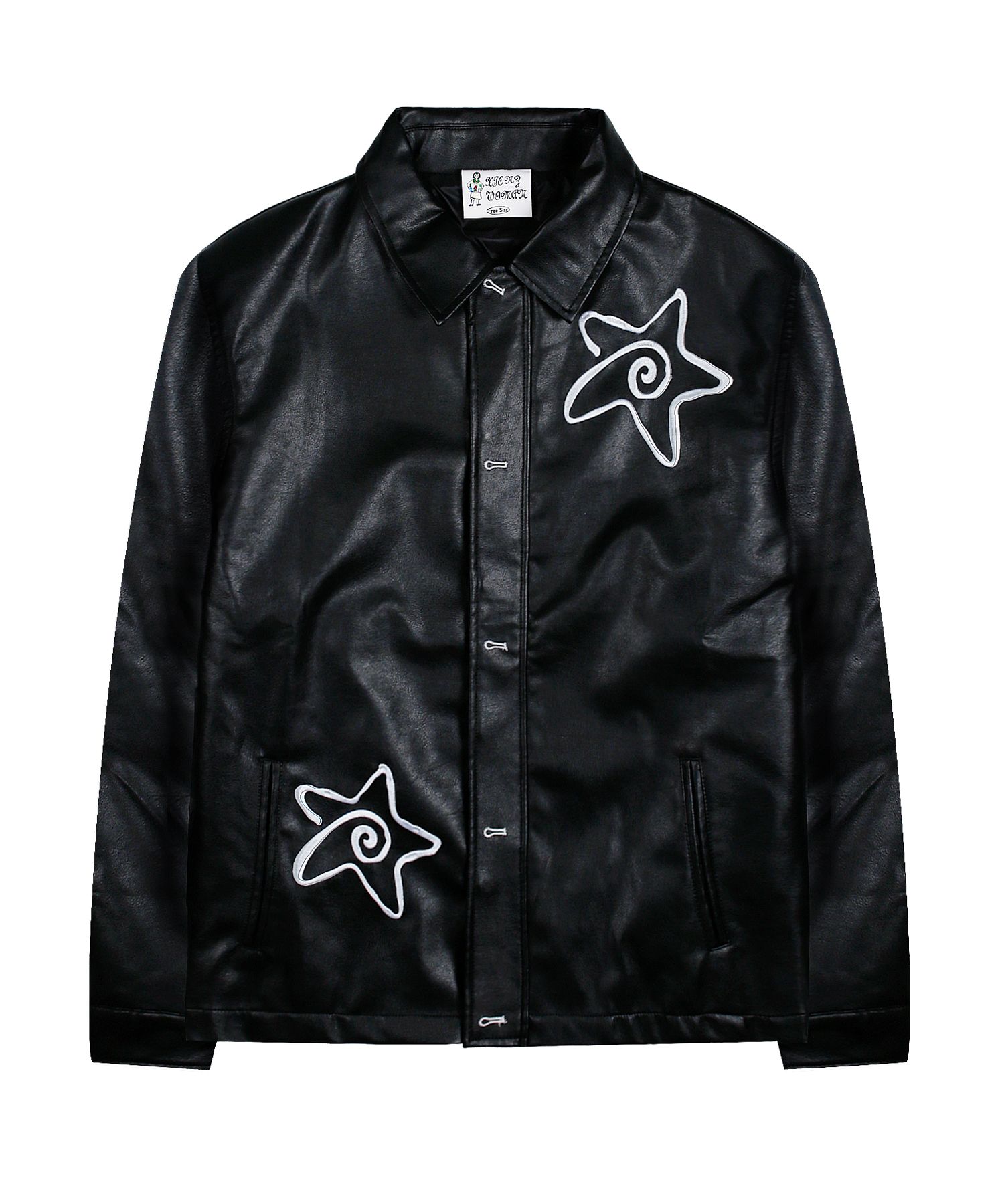 ★2025SS新作★XTONZ★DRUNKEN STAR LEATHER CARCOAT MUSINSA | XTONZ WOMAN WXJ022 Drunken Star Leather Car Coat