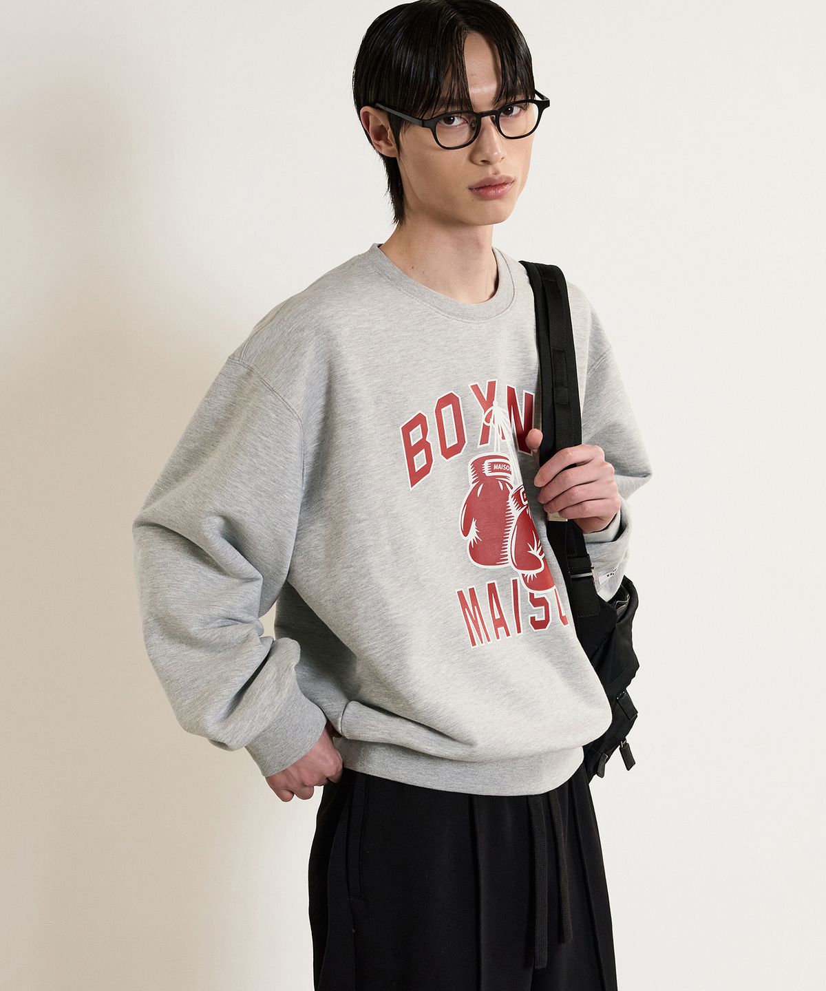 티엔지티(TNGT) Boxing Sweatshirt (Melange Gray) TNTS5E101G2
