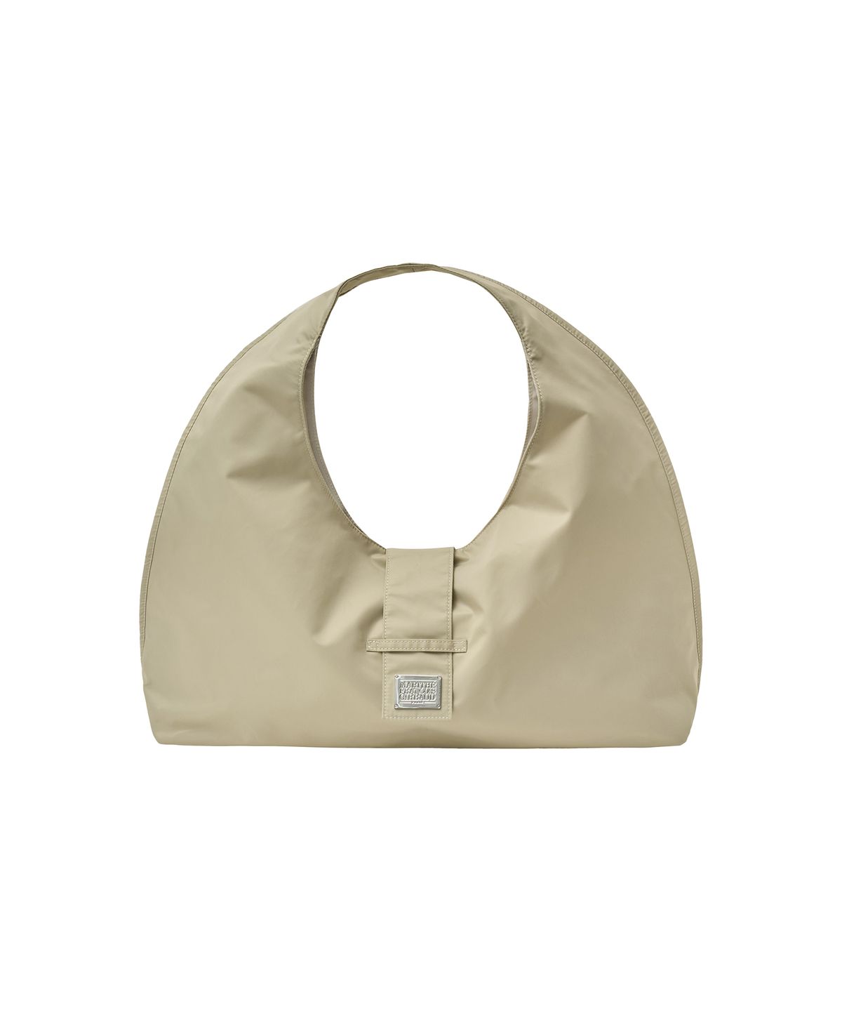 마리떼 프랑소와 저버(MARITHÉ + FRANҪOIS GIRBAUD) CLASSIC LOGO BUCKLE BIG SHOULDER BAG beige