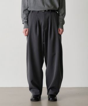 wide tapered pants (charcoal)