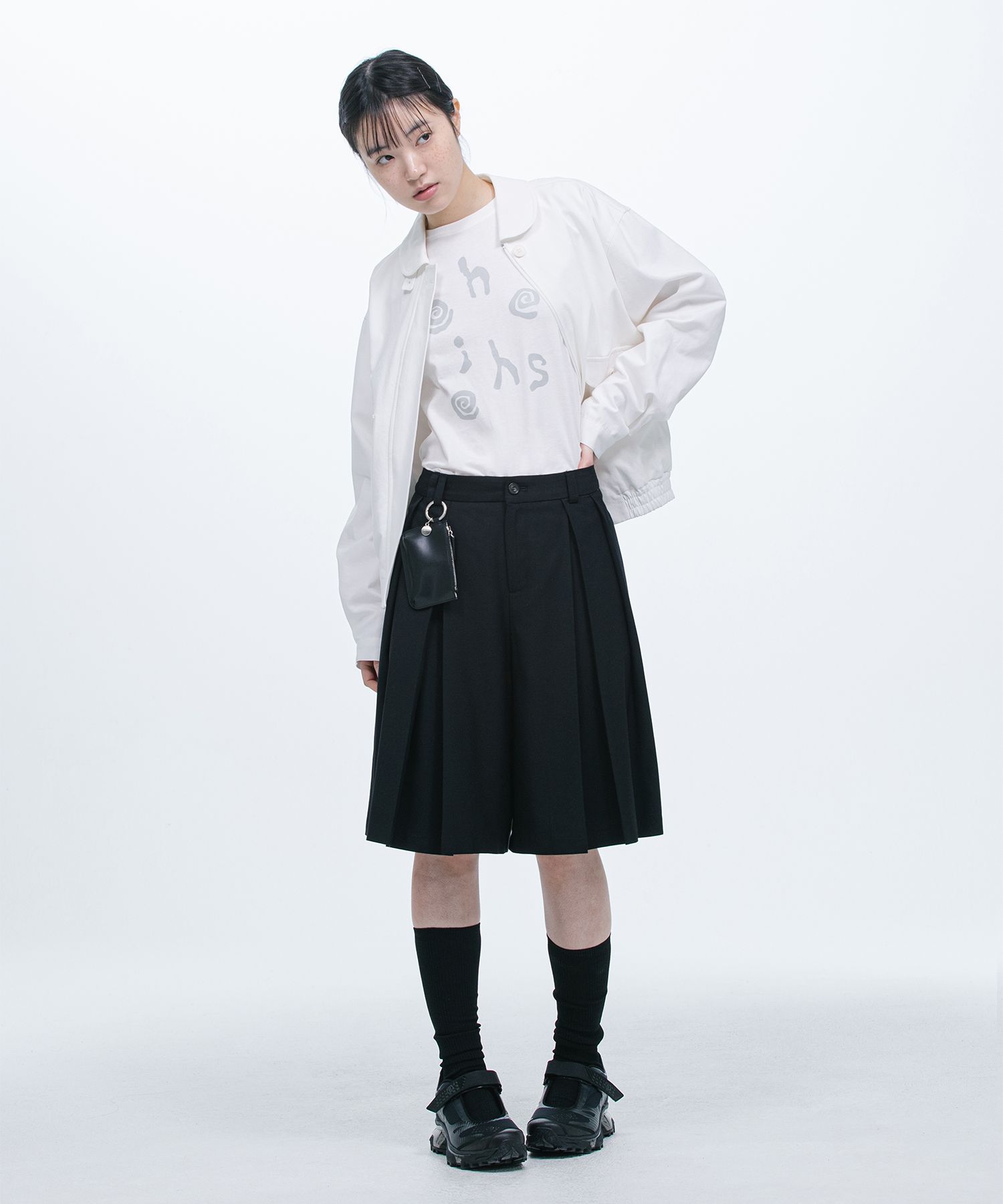 OHESHIO ■ PLEATS SKIRT MIDI PANTS ショートパンツ MUSINSA | OHESHIO PLEATS SKIRT MIDI PANTS, BLACK