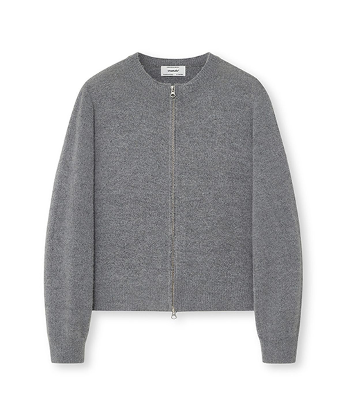 비바스튜디오(VIVASTUDIO) VESPER LOGO KNIT ZIP-UP [MELANGE GRAY]