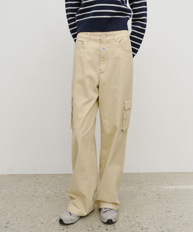 W CARGO PANTS beige
