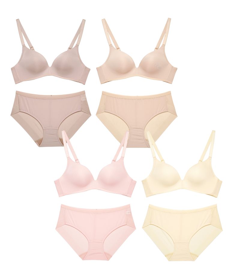 [4PACK] 노와이어 시크릿 브라팬티 세트
