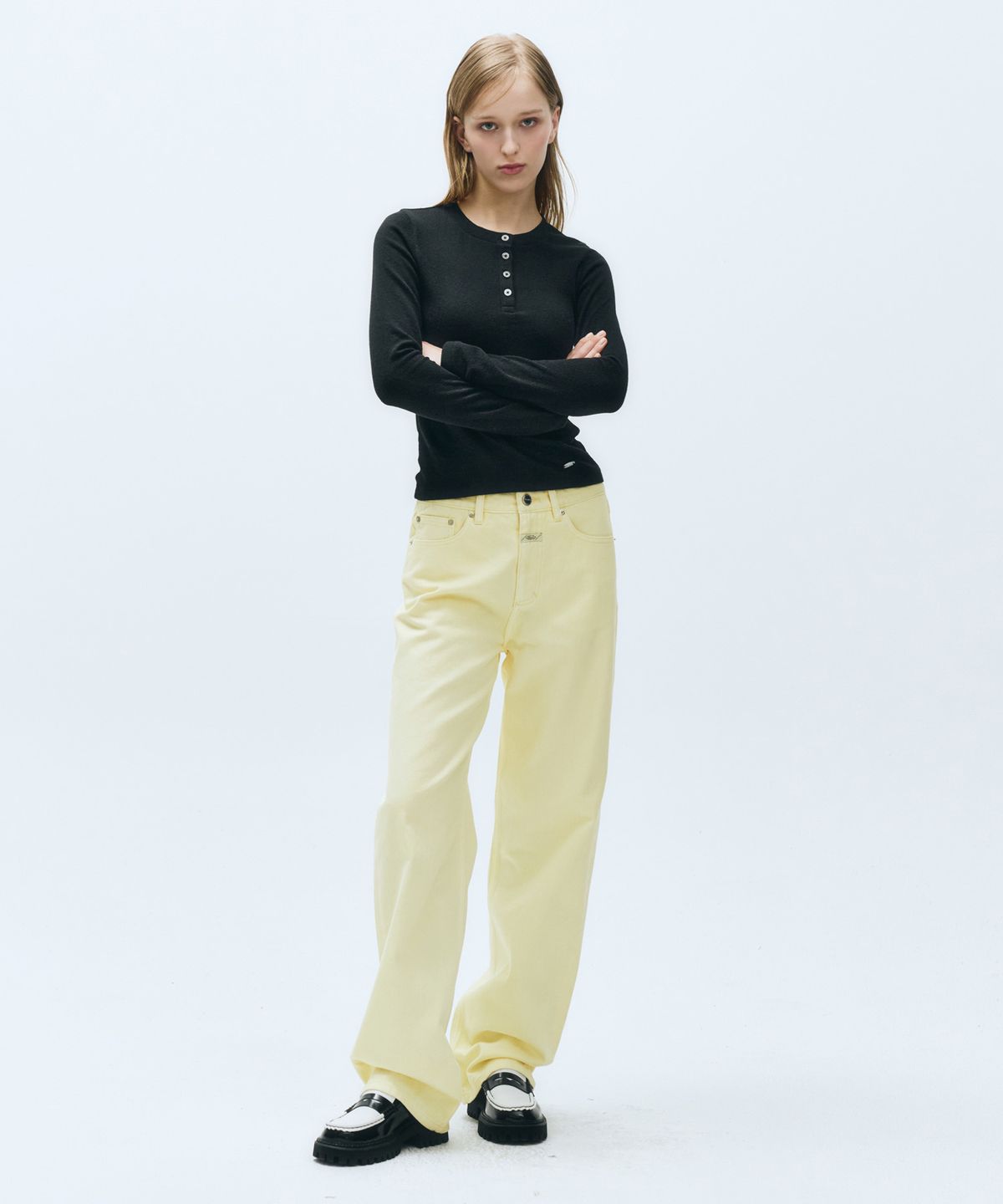 마리떼 프랑소와 저버(MARITHÉ + FRANҪOIS GIRBAUD) W COLORED DENIM PANTS light yellow