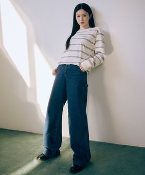 [고윤정 착용] W CARPENTER DENIM PANTS blue