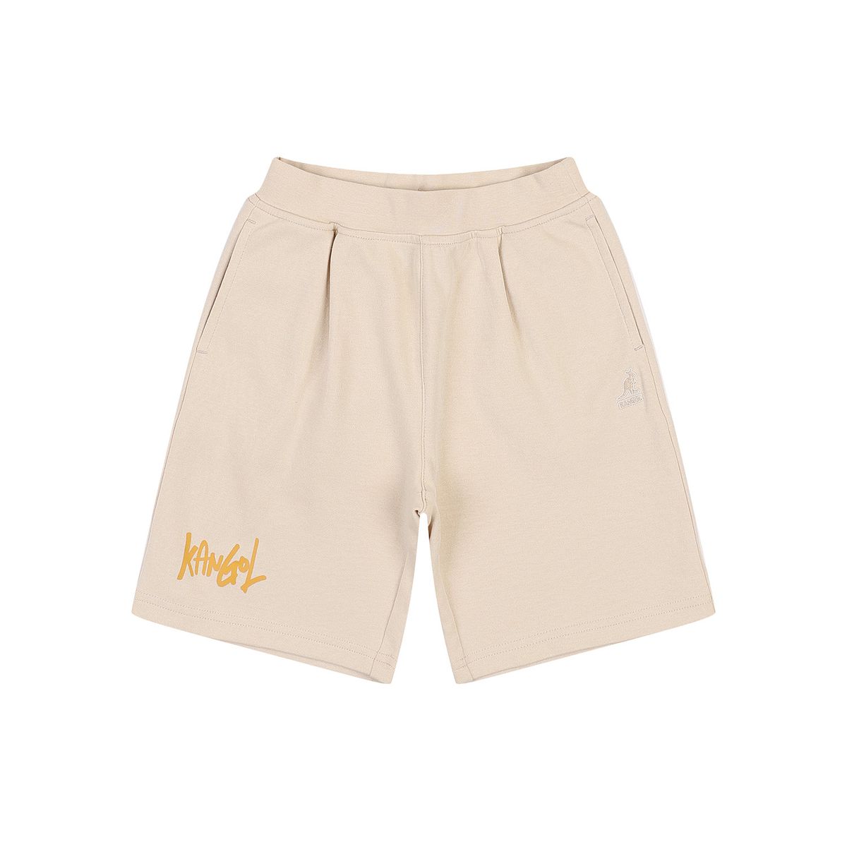 캉골키즈(KANGOL KIDS) 로고 레터링 저지 쇼츠 RA 0202 베이지