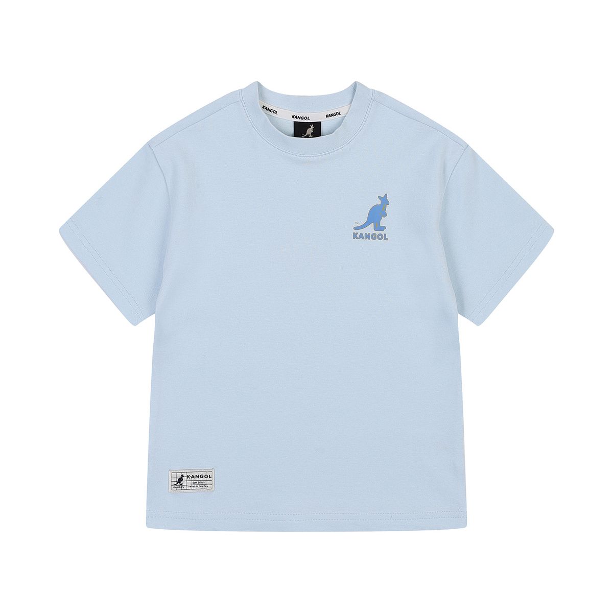 캉골키즈(KANGOL KIDS) 백 캥거루 그래픽 포인트 티셔츠 RA 0204 블루