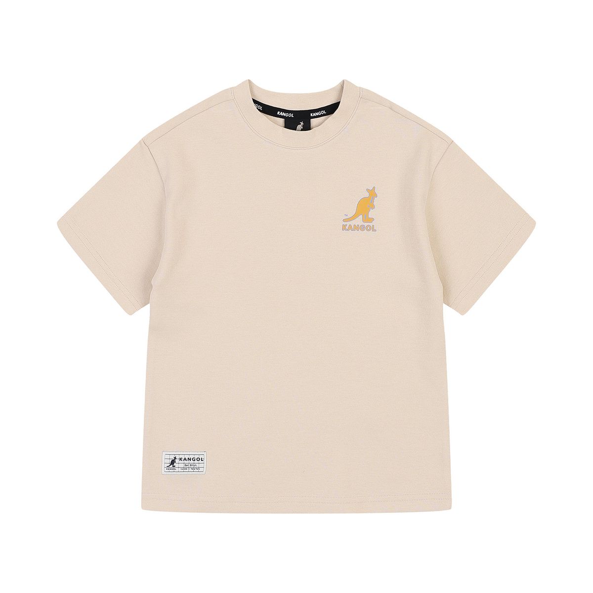 캉골키즈(KANGOL KIDS) 백 캥거루 그래픽 포인트 티셔츠 RA 0204 베이지