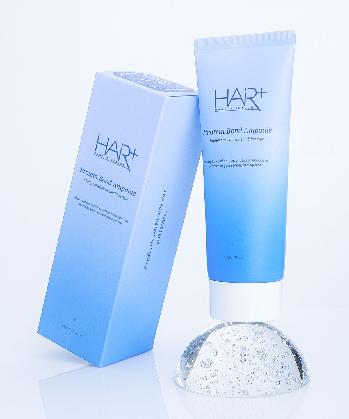헤어플러스(HAIRPLUS) 단백질 본드 노워시 트리트먼트 앰플 에센스 145ml 2개