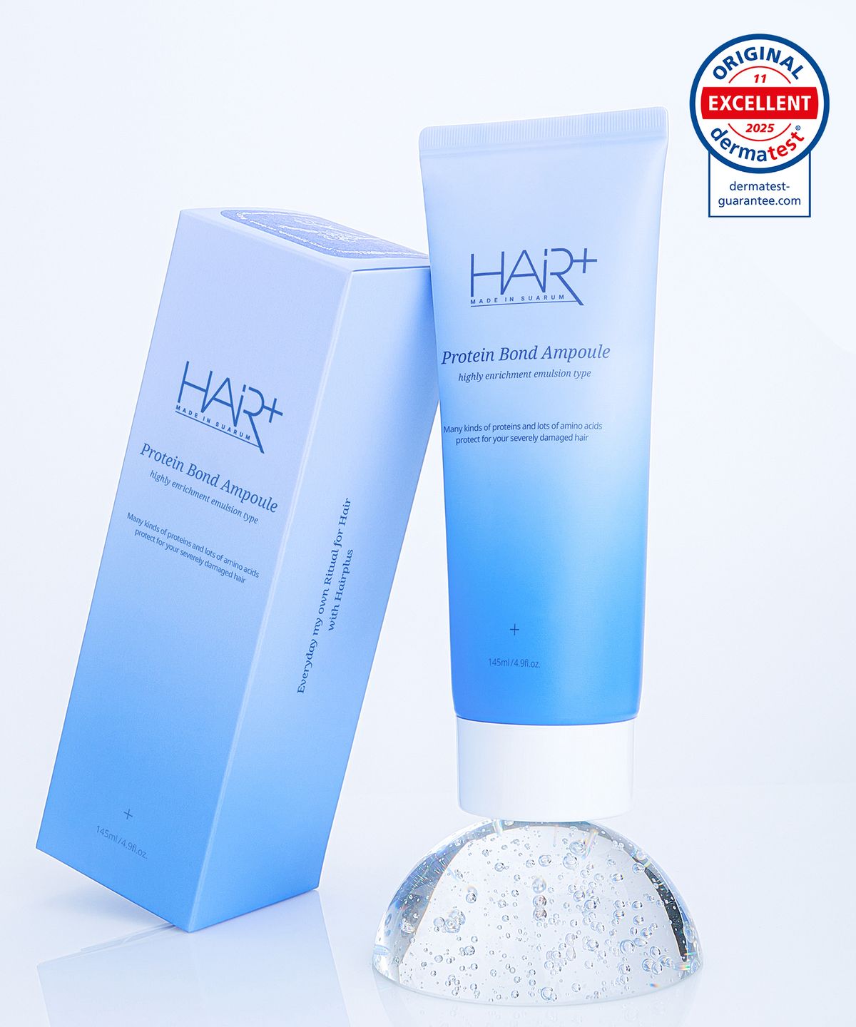 헤어플러스(HAIRPLUS) [2PACK] 단백질 본드 노워시 트리트먼트 앰플 에센스 145ml+145ml
