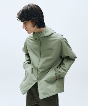 LETTERING LOGO HOODIE WIND BREAKER mint gray